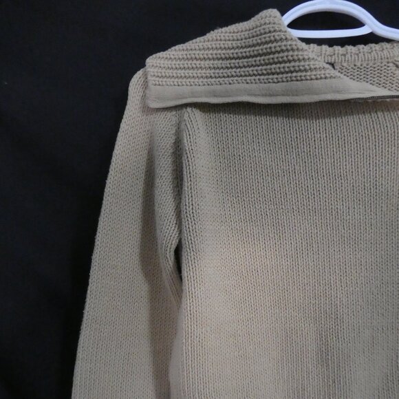 DEX - Fresh Products | small | Beige Ribbed Turtleneck Sweater - Picture 5 of 14